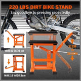 HORUSDY 220Lbs Motorbike Jack Lift Crank Lift Manual Repair Clean Hoist Table V465-86333