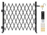 Single Folding Security Gate, Lockable Scissor Gate with 360 degree Swivel Casters, Outdoor V952-GZDZDAQM51575LJAZ001V0