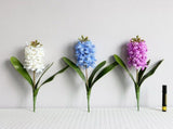 3PCS Purple Artificial Hyacinth Orientalis PE Multifunctional Artificial Hyacinth Orientalis Bouquet V1294-YM0901-201218AH0730