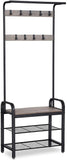 VASAGLE Coat Rack Stand Greige and Black V227-9101101001490