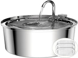 Cat Drinking Fountain - Quiet Drinking Fountain for Cats - 3.2L Stainless Steel Water Fountain with V1188-ZXY-11026