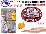 2pcs RED Flying Ball Mini Hand UFO Toys Drone Helicopter Hover Quadcopter Kids Toys Gifts V201-FAZ0702RE8AUX2