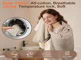 Womens USB Heated Scarf 3 Temperature Settings 8 Heating Zones Washable, 135 x 80 cm V1188-MS-708-036