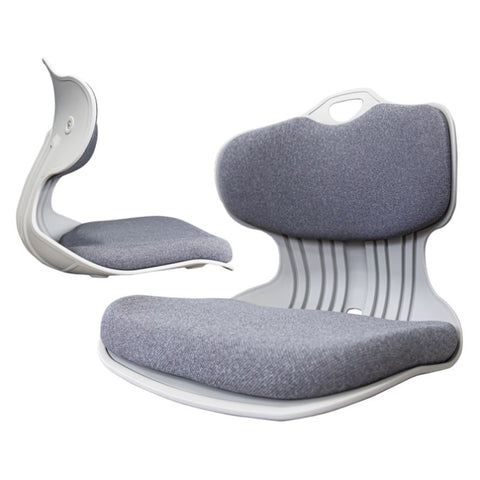 2X Slender Chair Posture Correction Seat Floor Lounge Padded Stackable GREY V274-FT-SLDC-GY-X2