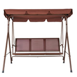 VEVOR 3-Seat Patio Swing Chair, Outdoor Patio Swing with Adjustable Canopy, Porch Swing with V952-TJQQ68INX44IVDDHLV0