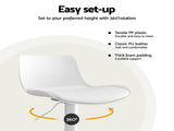 4x Artiss Bar Stools Kitchen Swivel Gas Lift Stool Leather Dining Chairs White BA-KJ-GL-BPP-SPU-WHX4