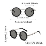 Adjustable Tint Polarized Round Sunglasses for Men ND9 Stepless 1 to 9 Gears Transition Lens V1366-AZ2-W-16593