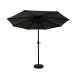 Instahut Outdoor Umbrella 2.7m Base Beach Pole Garden Tilt Sun Patio UV Black UMB-POLE-27-TIL-BASE-BK