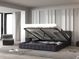Milano Decor Eden Gas Lift Bed - Dark Grey - King Single ABM-10001885