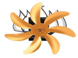 Wood Stove Fan 7 Blade Aluminum Alloy Low Noise Wall Hanging Heat Powered Stove Fan with Fixing Loop V1294-YM0706-3114230124912