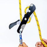 Climbing Stop Descender Rappelling Anti-Panic Belay Devices for 10-12mm Rope Rescue Equipment Hand V1192-AZ-W-2955