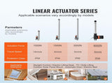 Linear Actuator 12V, 8 Inch Heavy Duty 1320lbs/6000N Linear Actuator, 0.19"/s Linear Motion Actuator V952-ZXXXZXQ8INCHTAMZ2V9