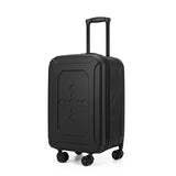 Black 20 Inch Foldable Carry-on Suitcase Ultra Lightweight 2.1kg Hard Shell Luggage with 360 Spinner V888-ELOSUNG43256