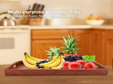 Light Rectangular Solid Wood Cherry Blossom Tea Tray Coffee Fruit Food Serving Plate Home V1294-YM0727-JY15335
