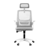Artiss Ergonomic Office Chair Computer Desk Chairs Headrest Adjustable Grey OCHAIR-K-MESH-GY-WH