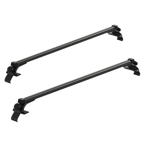 Universal Car Roof Racks Pod Aluminium Cross Bars Brackets 145cm Black CAR-RFBAR-5702-135-BK