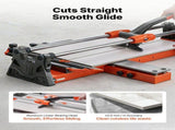 600 mm Manual Tile Cutter, Upgraded Sliding Head Cutting Tool with Spring-Loaded Base, Angle Fence, V952-DHDZHDTSJK06UFL78001V0