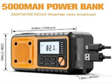 Emergency Hand Crank Solar Radio Yellow V728-OBA1005008406059988