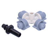 50Set 4 Outlet Sprayer Nozzle Misting Hanging Sprinkler Irrigation Accessory Gray V1294-YM0901-3111210104011