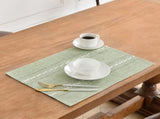 Sage Green Placemats Set of 4 - Washable Fabric Table Placemats, 35 x 48 cm V1189-WXFWAL-20260319-00306