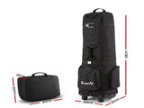 Everfit Golf Travel Bag Flight Cover Foldable Soft Case Wheels Black GOLF-B-BAG-TRAVEL-BK
