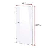 800 x 2100mm Frameless 10mm Safety Glass Shower Screen V63-828891