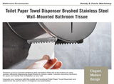 Brushed Stainless Steel Wall Mounted Toilet Paper Towel Dispenser V63-920871