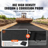 Non-Woven Geotextile Fabric 10x100FT 8OZ Ground Cover Weed Control Fabric, 3.0 x 30.5 m V952-WFB10100FT808Q6FRV0
