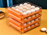 1Pc Egg for Refrigerator 32 Eggs, 2 Tier Clear Stackable Egg Holder with for Fridge, V1192-AZ-W-28063