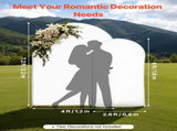 Arch Stand, Set of 2, 2.2 m and 1.8 m, Stable Structure, Easy Assembly, Gold Metal Arch V952-BYDGMJLJTDBZ1SEAH001V0