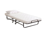 ARTISS Folding Bed with Mattress, Portable Rollaway 150kg Capacity 190CM FOLD-E-97-MAT-BKWH