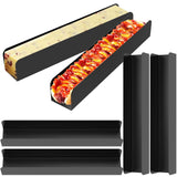 6 Pcs Carbon Steel U Shape Baking Mold Set, Non Stick Cookie Bread Loaf Pans for Home Baking, Black V1188-MS-721-197