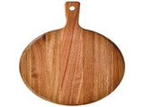 Acacia Wood Round Pizza Peel with Handle, Food Safe Serving Board for Bread Cheese Kitchen Use V1369-AZ3-W-10245