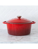 26cm Enamelled Cast Iron French Oven Casserole - Red V196-CIC26R