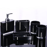 5PC/Set Acrylic Bathroom Accessories Bath Cup Bottle Toothbrush Holder Soap Dish V1294-YM0722-JYJJ19608-5