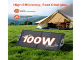 100W Foldable Solar Panel, 24% High-Efficiency Portable Monocrystalline Solar Panel Charger with MC4 V952-BXZDTYNB1100UD77V001Y3