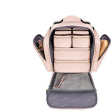 Large Capacity Travel Makeup Backpack with 5 Removable Organizer Cases & Jewelry Roll V888-ELOSUNG37003