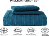 Teal Blue Wave Dream Bedspread Coverlet 3 Piece Set V745-AC080746Q13U