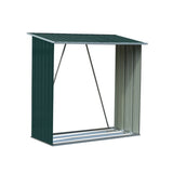 Wallaroo Wood Storage Shed Galvanized Steel - Green GSF-BSW-WSS-GN