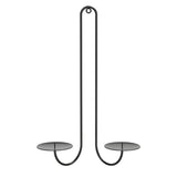 2 pc Wall Mounted Hanging Candle Holder Candlestick Sconces Black Wall Decor V1189-LWWAL-20260327-04613