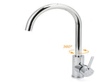 WELS Chrome Kitchen Laundry Swivel Sink Mixer Faucet Tap Spout Stainless Steel V1233-KRD501CR