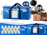 Extra Large Moving Bags, 4 Pack Blue Heavy Duty Totes For Storage with Visible Window, Wrap Around V1258-DP02-C-1095