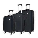 3-Piece Digital Luggage Set with Weighing Scale & USB Charging Black V915-FB3001-BK