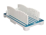 Bread Slicing Guide Folding Adjustable Width Bread Loaf Compact Cutting Guide with Crumb Tray White V1294-YM0901-3118260009711
