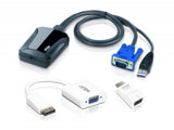 Aten Laptop USB KVM Console Crash Cart Adapter IT Kit CV211 V177-L-KVA-CV-211CP