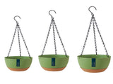 Hanging Double Chain Hanging Basket Planter Home Balcony Indoor Automatic Water Absorbing Basin V1294-YM0521-230208LD01-9