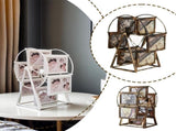 Rotating Photo Frame - 360&deg Rotating Base - Vintage Embossed Design - Vintage Bronze - Displays 12 V1188-MS101-00707-1