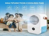 Portable air conditioner, 4-speed evaporative air cooler humidifier, personal desktop fan with large V1369-AZ3-W-03845