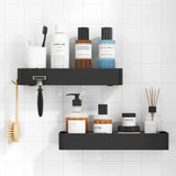 2-Pack Stainless Steel Shower Shelf, Drill-Free Bathroom Storage for Shampoo, 12x4x6 Inches V1188-MS-325-0042