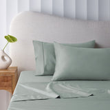 Accessorize 400TC Sage Bamboo Cotton Sheet Set 40cm Wall King Single V442-HIN-SHEETS-BAMBOOCOTTON40CM-SAGE-KS